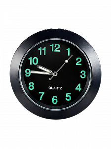 Часы автомобильные светящиеся в темноте металлические Орбита OT-CLC02